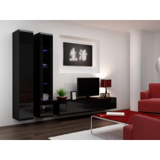 Cama Living room cabinet set VIGO 3 black/black gloss