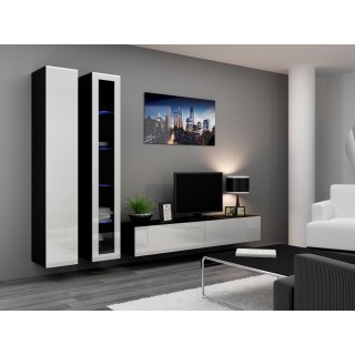Cama Living room cabinet set VIGO 3 black/white gloss