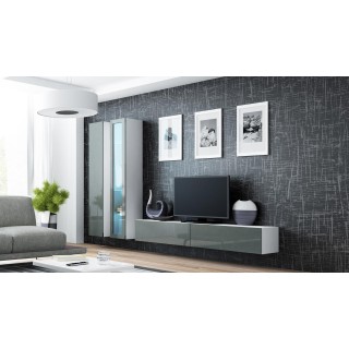 Cama Living room cabinet set VIGO 3 white/grey gloss