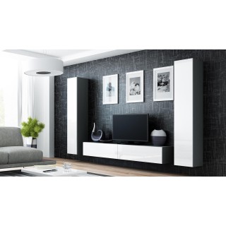 Cama Living room cabinet set VIGO 4 grey/white gloss