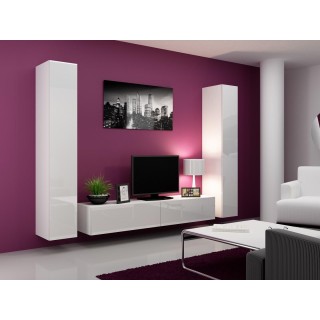 Cama Living room cabinet set VIGO 4 white/white gloss