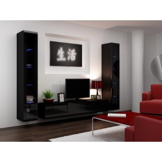 Cama Living room cabinet set VIGO 5 black/black gloss
