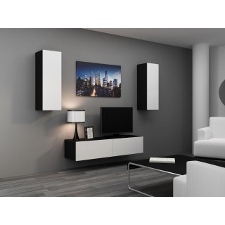 Cama Living room cabinet set VIGO 7 black/white gloss