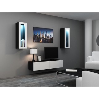 Cama Living room cabinet set VIGO 8 black/white gloss