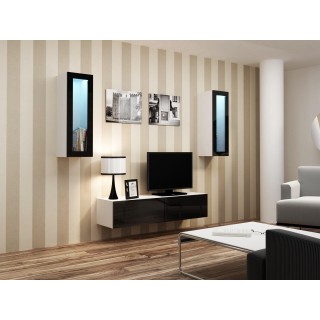 Cama Living room cabinet set VIGO 8 white/black gloss