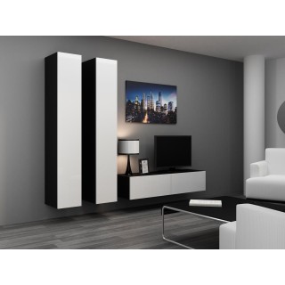 Cama Living room cabinet set VIGO 9 black/white gloss