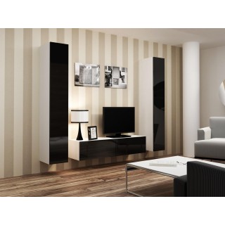 Cama Living room cabinet set VIGO 9 white/black gloss