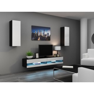 Cama Living room cabinet set VIGO NEW 10 black/white gloss
