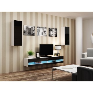 Cama Living room cabinet set VIGO NEW 10 white/black gloss