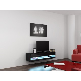 Cama Living room cabinet set VIGO NEW 12 black/black gloss