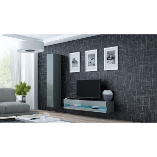 Cama Living room cabinet set VIGO NEW 13 grey/grey gloss