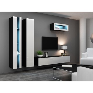 Cama Living room cabinet set VIGO NEW 2 black/white gloss