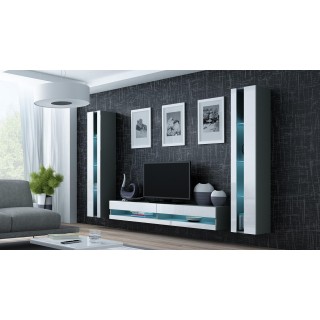 Cama Living room cabinet set VIGO NEW 3 grey/white gloss