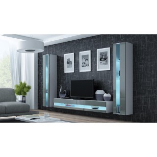 Cama Living room cabinet set VIGO NEW 3 white/grey gloss