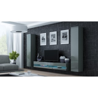 Cama Living room cabinet set VIGO NEW 4 grey/grey gloss