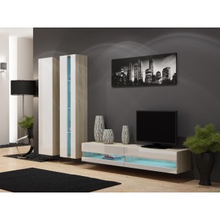 Cama Living room cabinet set VIGO NEW 5 sonoma/white gloss