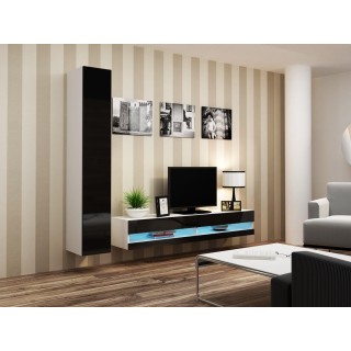 Cama Living room cabinet set VIGO NEW 9 white/black gloss