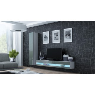 Cama Living room cabinet set VIGO NEW 9 white/grey gloss