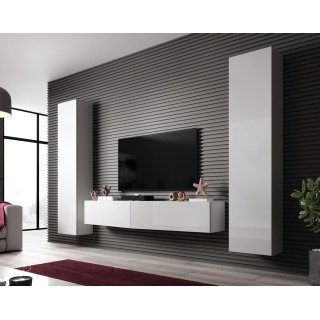 Cama Living room cabinet set VIGO SLANT 2 white/white gloss