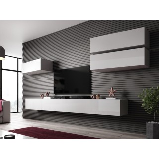 Cama Living room cabinet set VIGO SLANT 4 white/white gloss