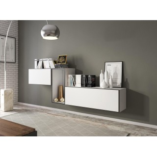 Cama living room furniture set ROCO 11 (RO1+RO3+RO4) white/black/white