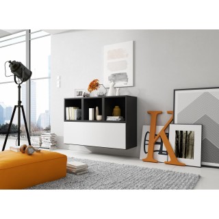 Cama living room furniture set ROCO 12 (RO1 + 3xRO6) black/black/white