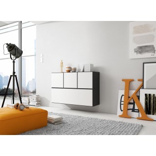 Cama living room furniture set ROCO 13 (RO1 + 3xRO5) black/black/white