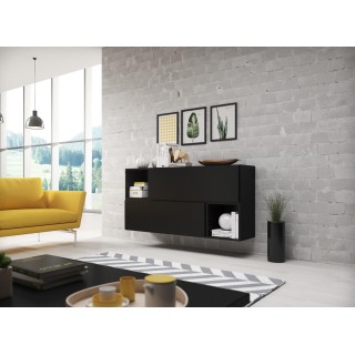 Cama living room furniture set ROCO 14 (2xRO1 + 2xRO6) black/black/black