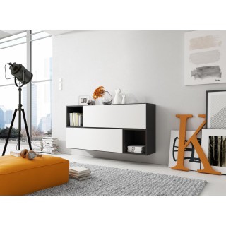 Cama living room furniture set ROCO 14 (2xRO1 + 2xRO6) black/black/white