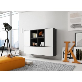 Cama living room furniture set ROCO 19 (4xRO3 + 4xRO6) black/black/white