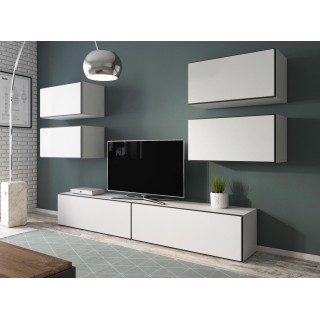 Cama living room furniture set ROCO 2 (2xRO1 + 4xRO3) white/black/white