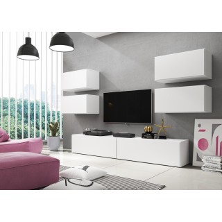 Cama living room furniture set ROCO 2 (2xRO1 + 4xRO3) white/white/white