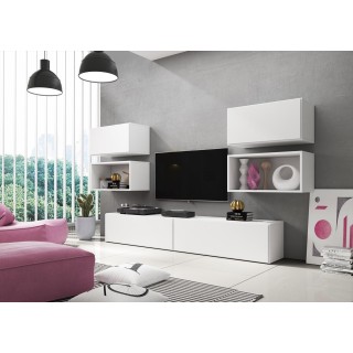 Cama living room furniture set ROCO 3 (2xRO3+2xRO4+2xRO1) white/white/white