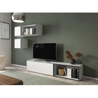 Cama living room furniture set ROCO 5 (RO1+2xRO4+2xRO5) white/black/white