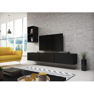 Cama living room furniture set ROCO 7 (3xRO3 + 2xRO6) black/black/black