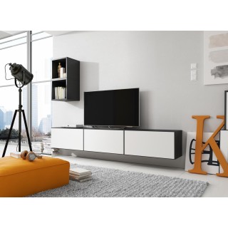 Cama living room furniture set ROCO 7 (3xRO3 + 2xRO6) black/black/white