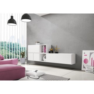 Cama living room furniture set ROCO 9 (RO1+RO3+2xRO6+2xRO5) white/white/white
