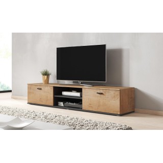 SOHO 1 furniture set (RTV180 cabinet + S1 cabinet + shelves) Oak lefkas/Black