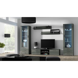 SOHO 4 set (RTV180 cabinet + 2x S1 cabinet + shelves) Gloss grey/grey