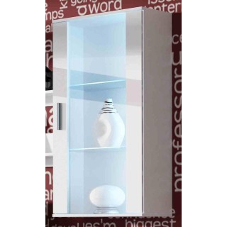 SOHO 5 set (RTV180 cabinet + Wall unit + shelves) White/White glossy