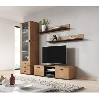 SOHO 7 set (RTV140 cabinet + S1 cabinet + shelves) Oak lefkas