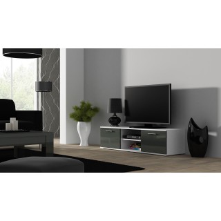 SOHO 7 set (RTV140 cabinet + S1 cabinet + shelves) White / Gloss grey