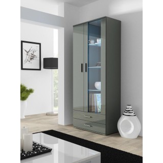 Cama display cabinet SOHO S6 2D2S grey/grey gloss