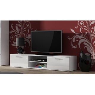 SOHO 5 set (RTV180 cabinet + Wall unit + shelves) White/White glossy
