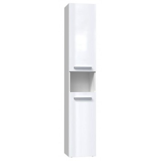 Bathroom cabinet NEL I 31x30x174 cm, white, glossy