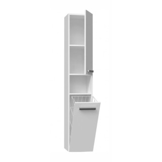 Bathroom cabinet NEL III 31x30x174 cm, white, glossy
