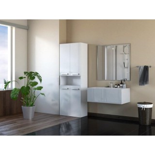 Topeshop NEL 2K DK BPOŁ bathroom storage cabinet White