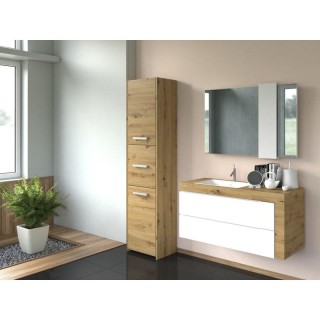Topeshop S43 ARTISAN bathroom storage cabinet Oak