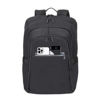 RIVACASE 7569 Laptop Backpack 17.3" Alpendorf ECO, black, waterproof material, eco rPet, pockets for smartphone, documents, accessories, side pocket for bottle