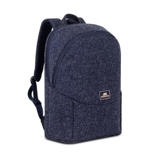 RIVACASE Anvik 15.6" laptop backpack, navy blue, 15L, waterproof fabric, pockets for 10.5" tablet, smartphone, documents, accessories, bottle